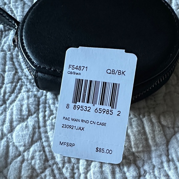 Coach Black glovetanned leather Pac-Man Coin Pouch - Picture 4 of 6